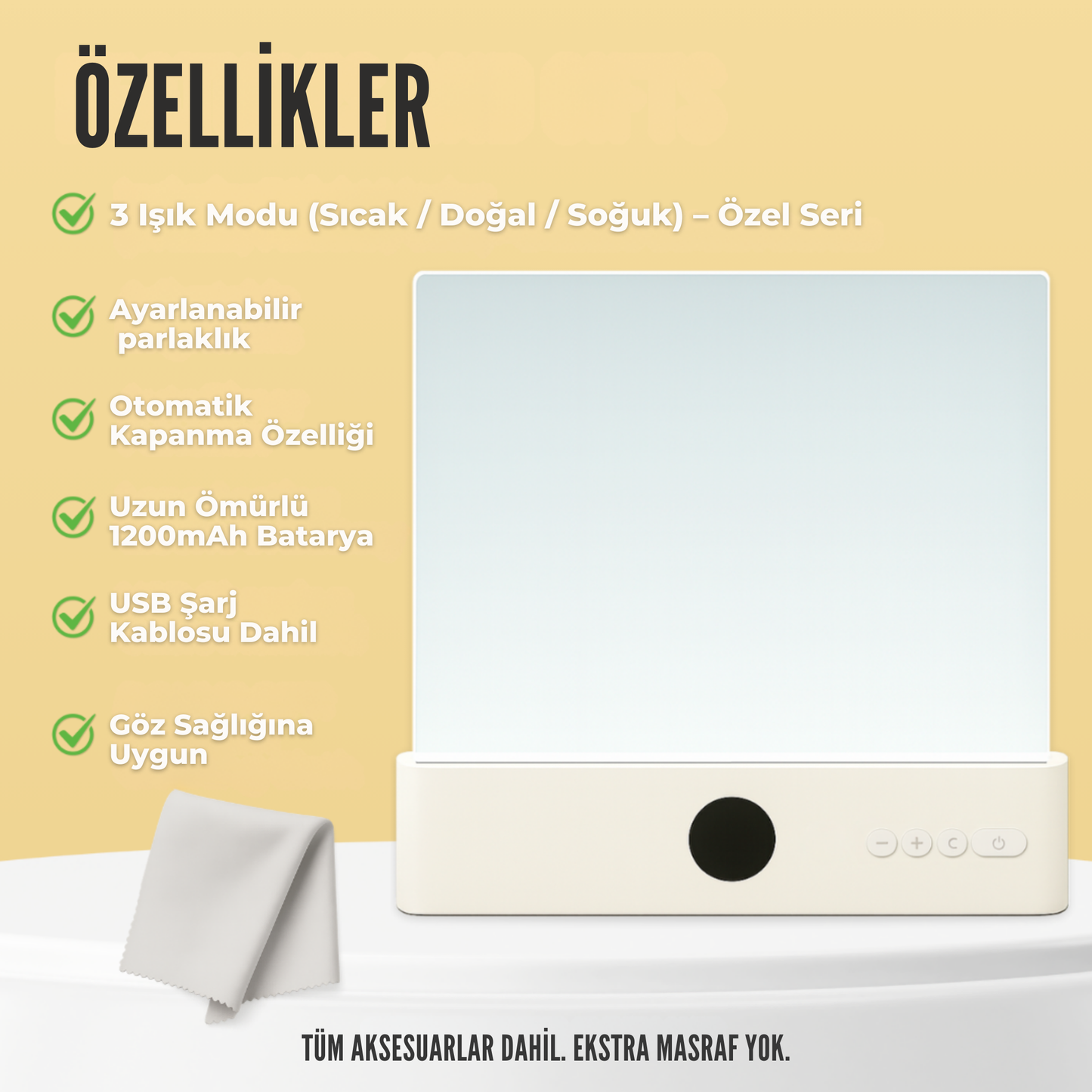 Şarjlı - Ayarlanabilir Işıklı Kitap Ayracı