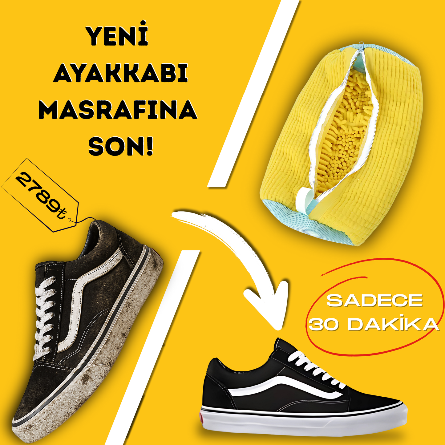 Deformasyon Önleyici Ayakkabı Yıkama Çantası