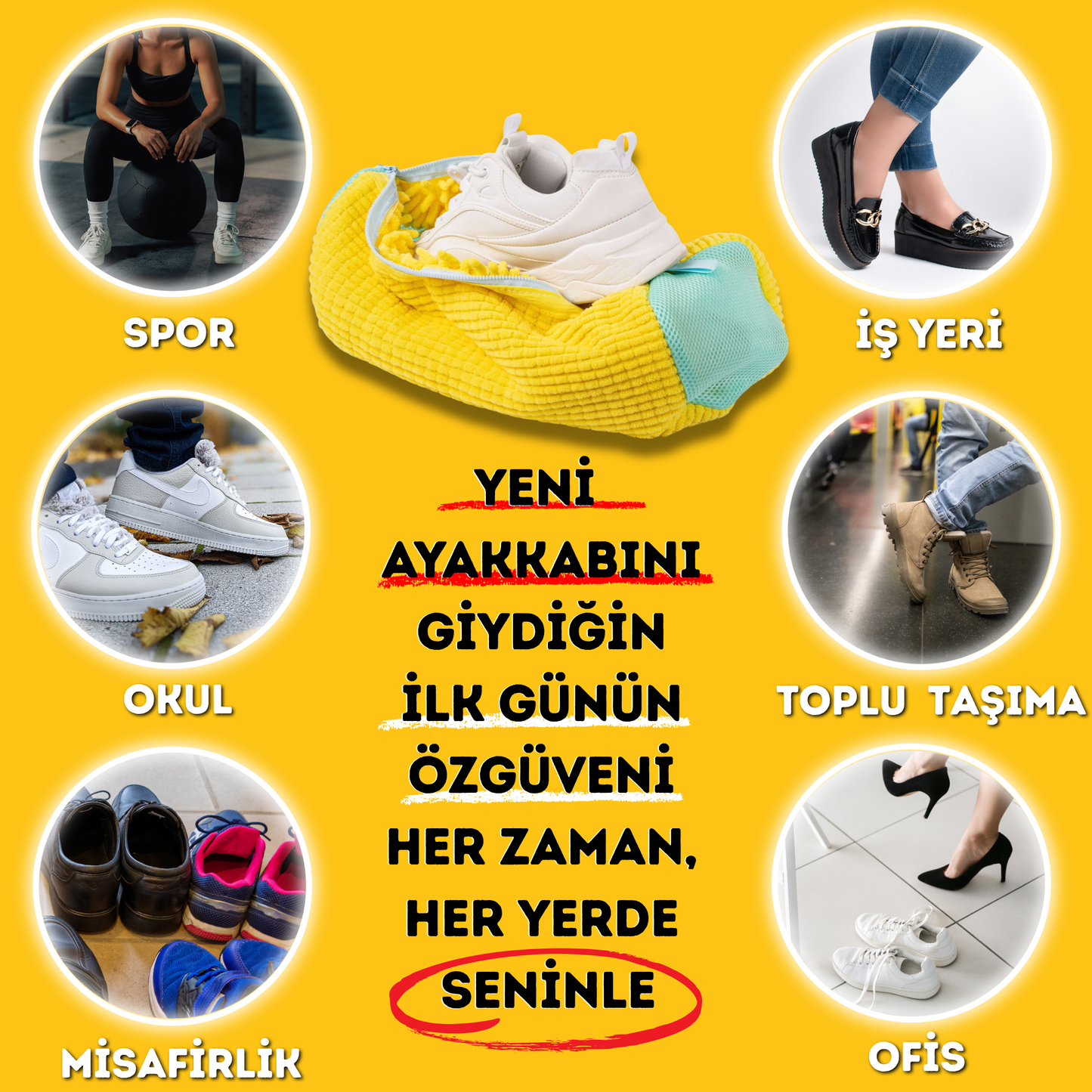 Deformasyon Önleyici Ayakkabı Yıkama Çantası