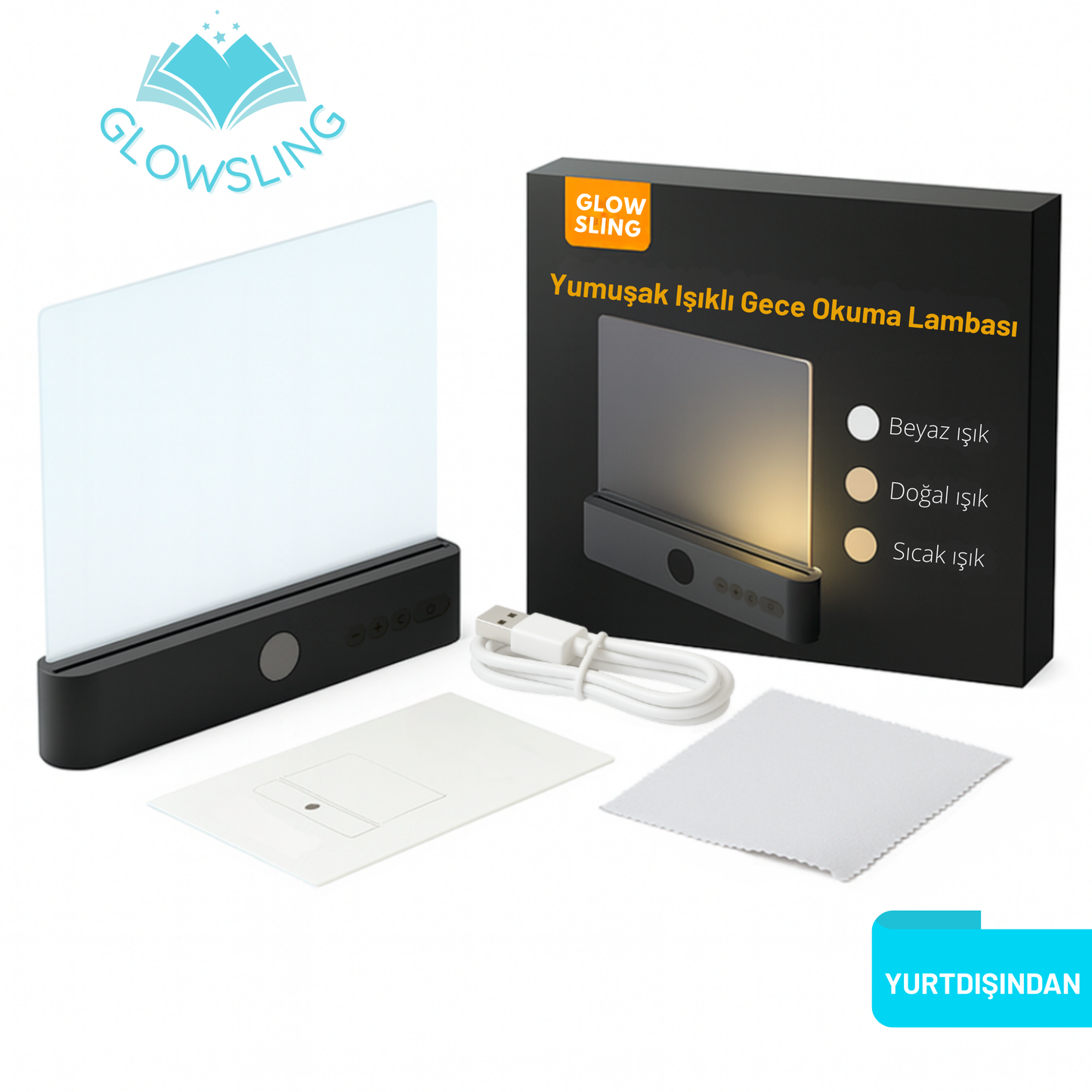 Şarjlı - Ayarlanabilir Işıklı Kitap Ayracı